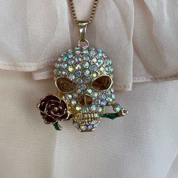 BETSEY JOHNSON Necklace, Perfect for Dia de Los Muertos and Halloween! - Picture 2 of 12